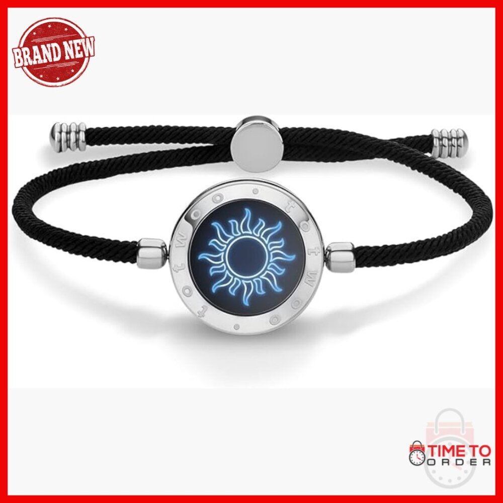 Smart Touch Bracelet for Couples, Long Distance Vibration & Light, Adjustable